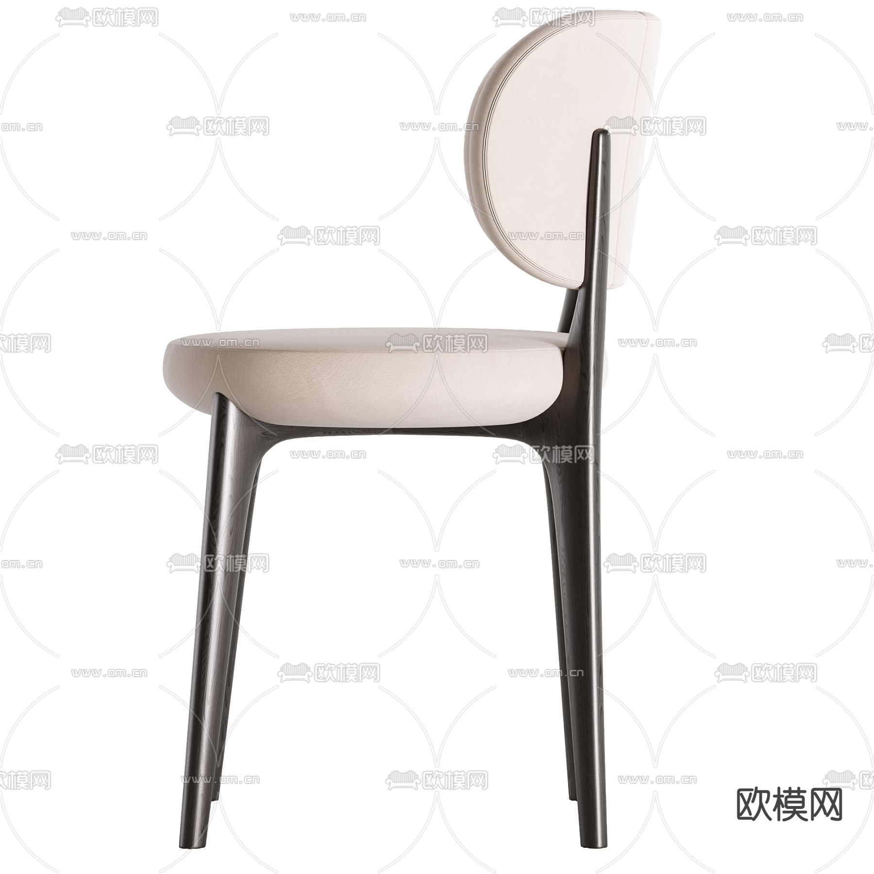 现代单椅餐椅3d模型下载（渲染图4）