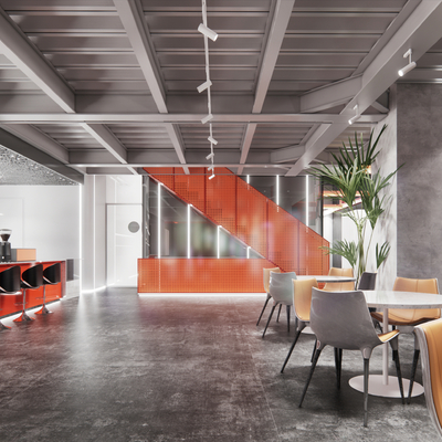 工业风酒吧su模型