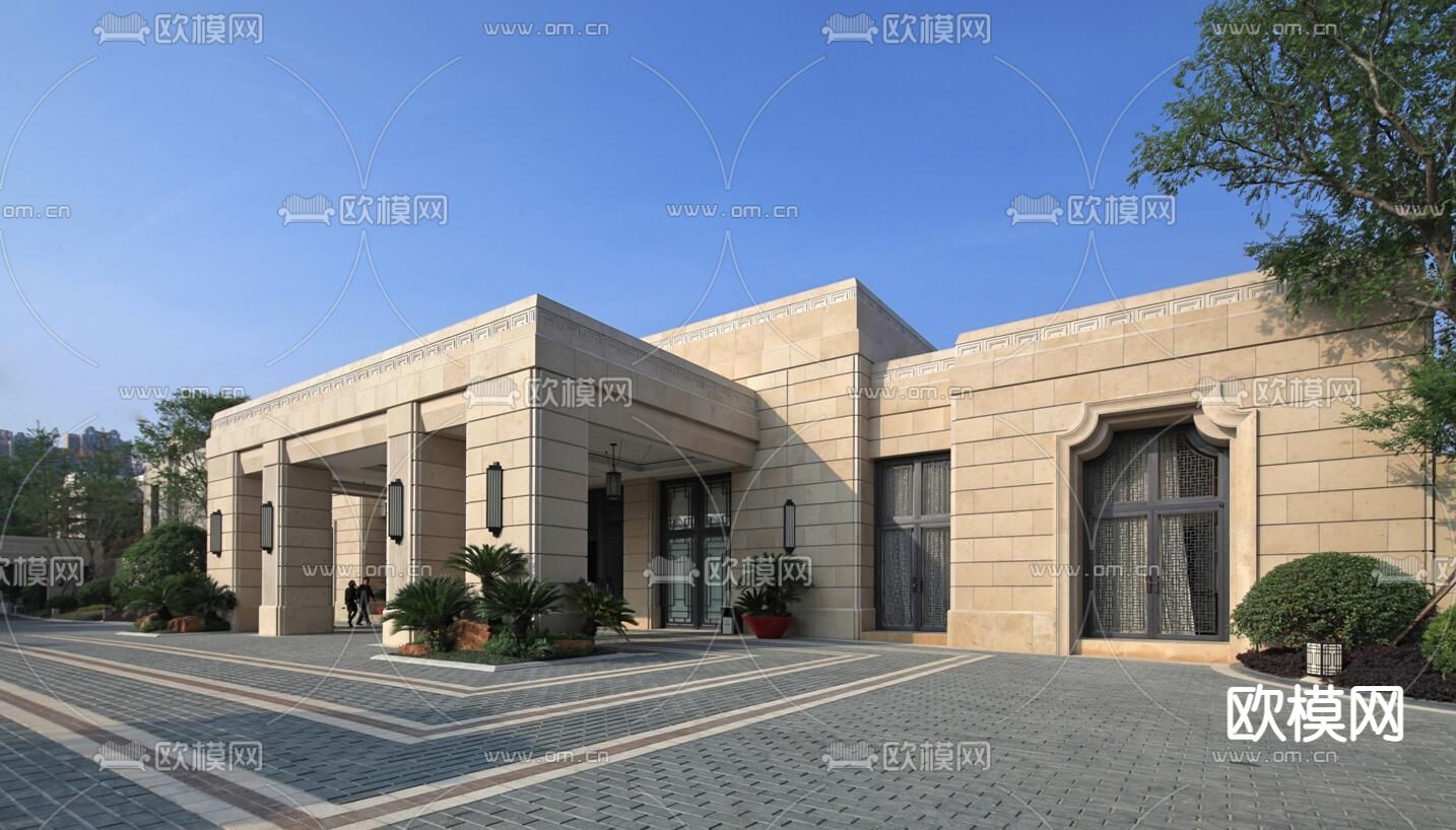 新古典别墅su模型