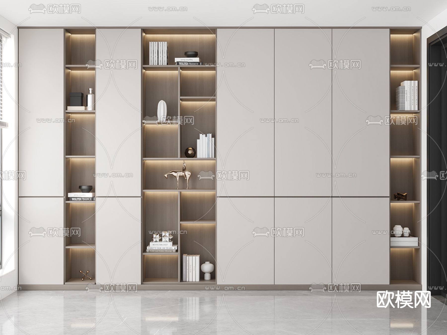 现代衣柜装饰柜3d模型下载