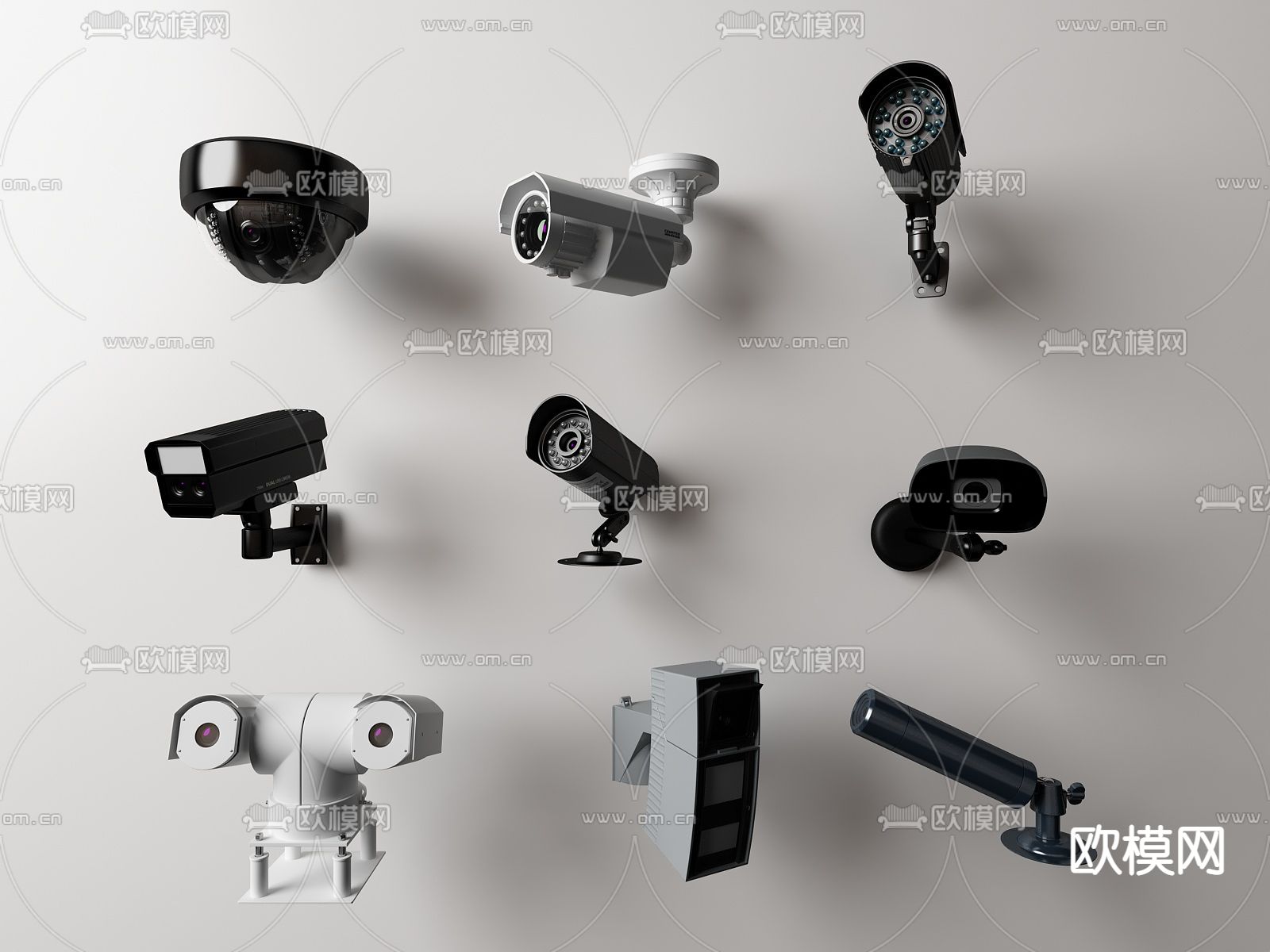 现代监控摄像头su模型下载（渲染图1）