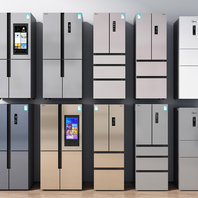  现代冰箱su模型 