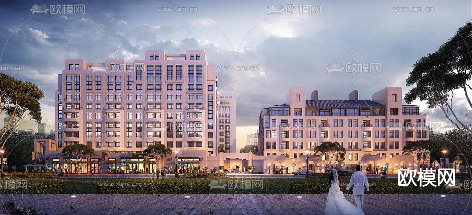 新古典高品质住宅小区su模型