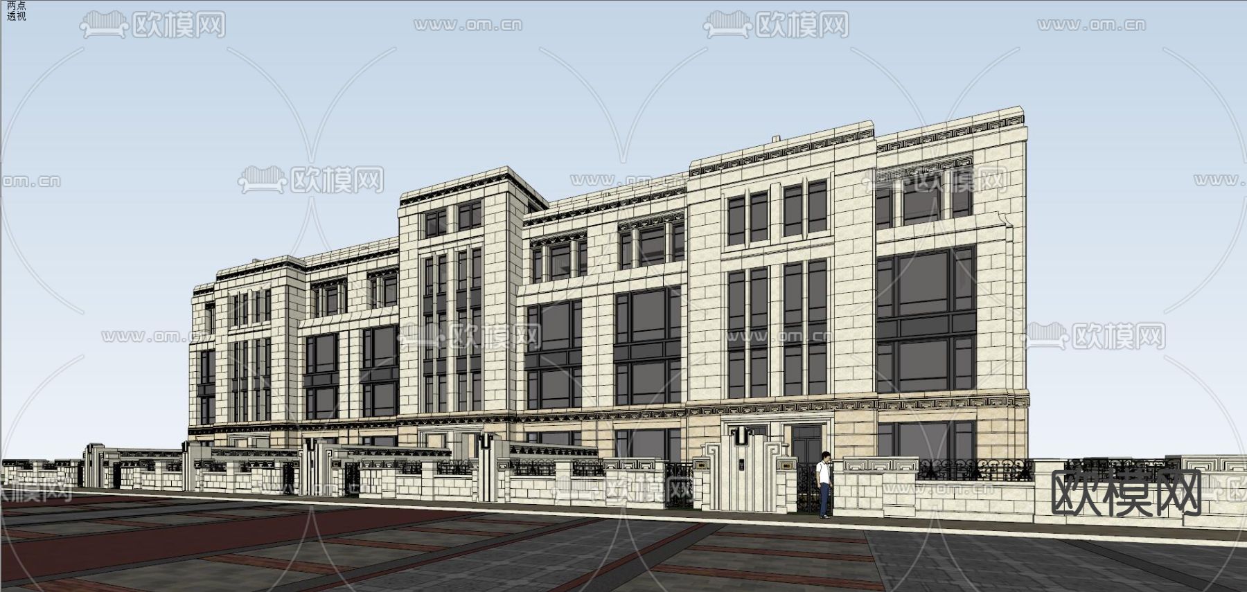 新古典别墅su模型