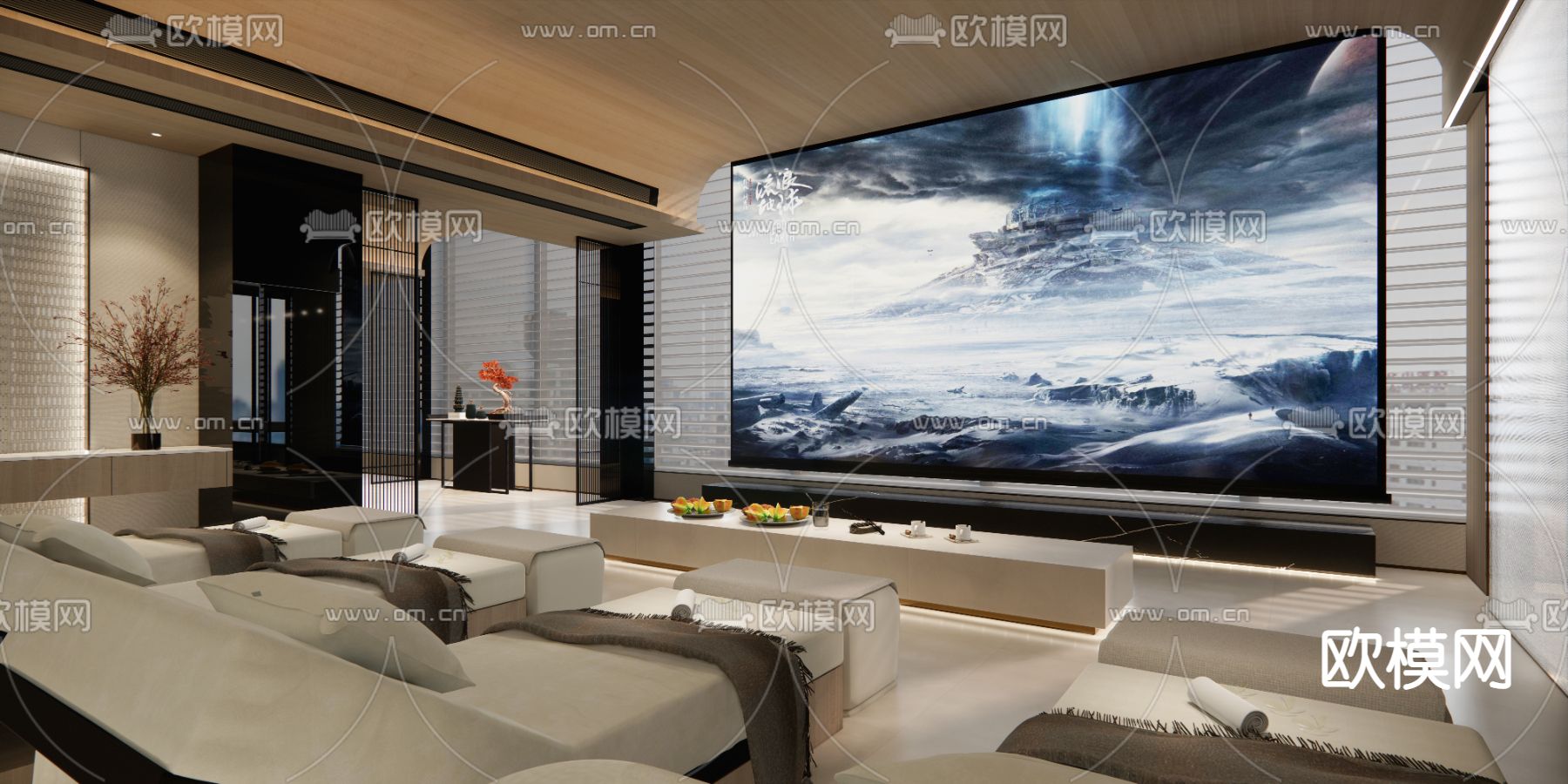 现代按摩房su模型下载（渲染图5）