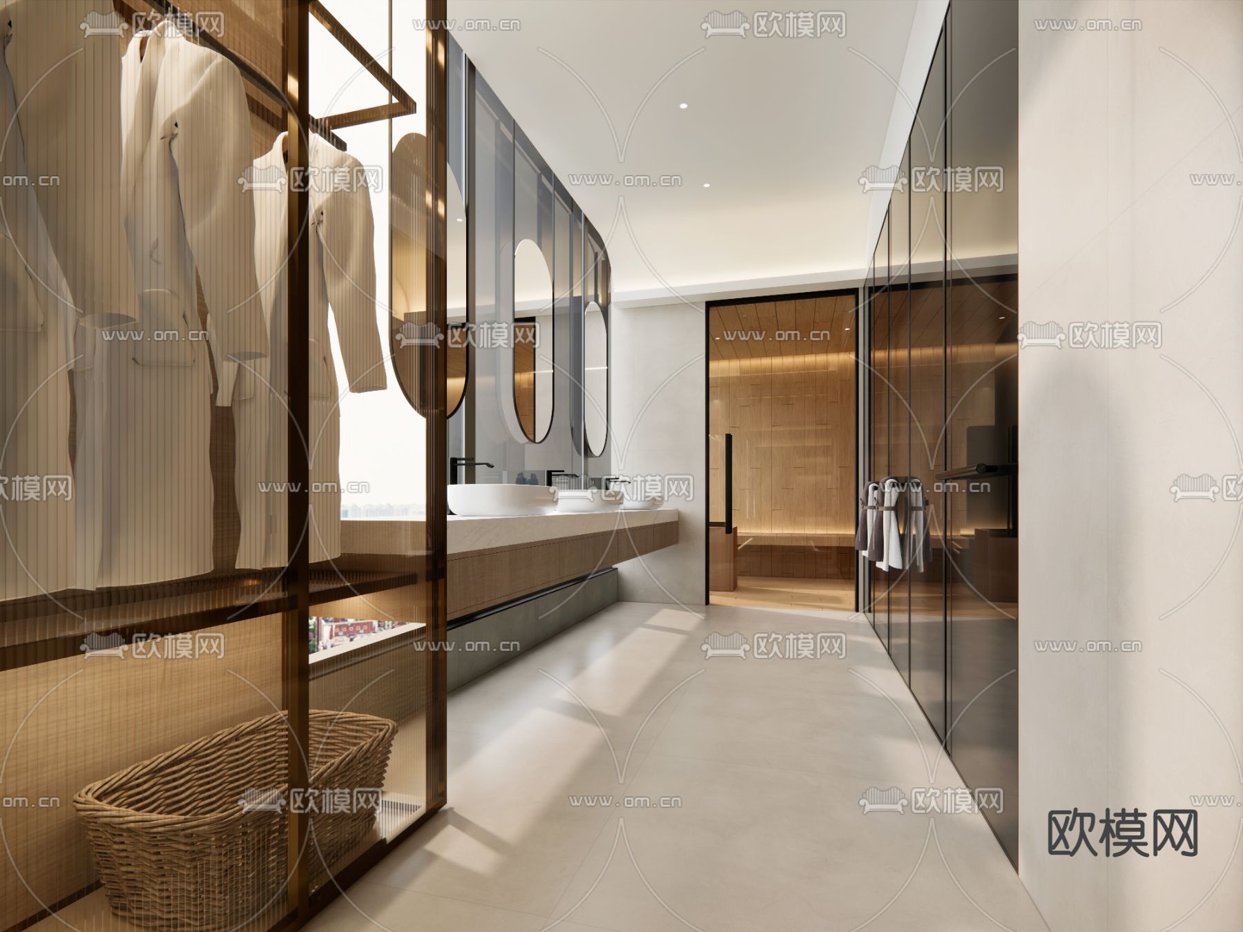 现代按摩房su模型下载（渲染图3）