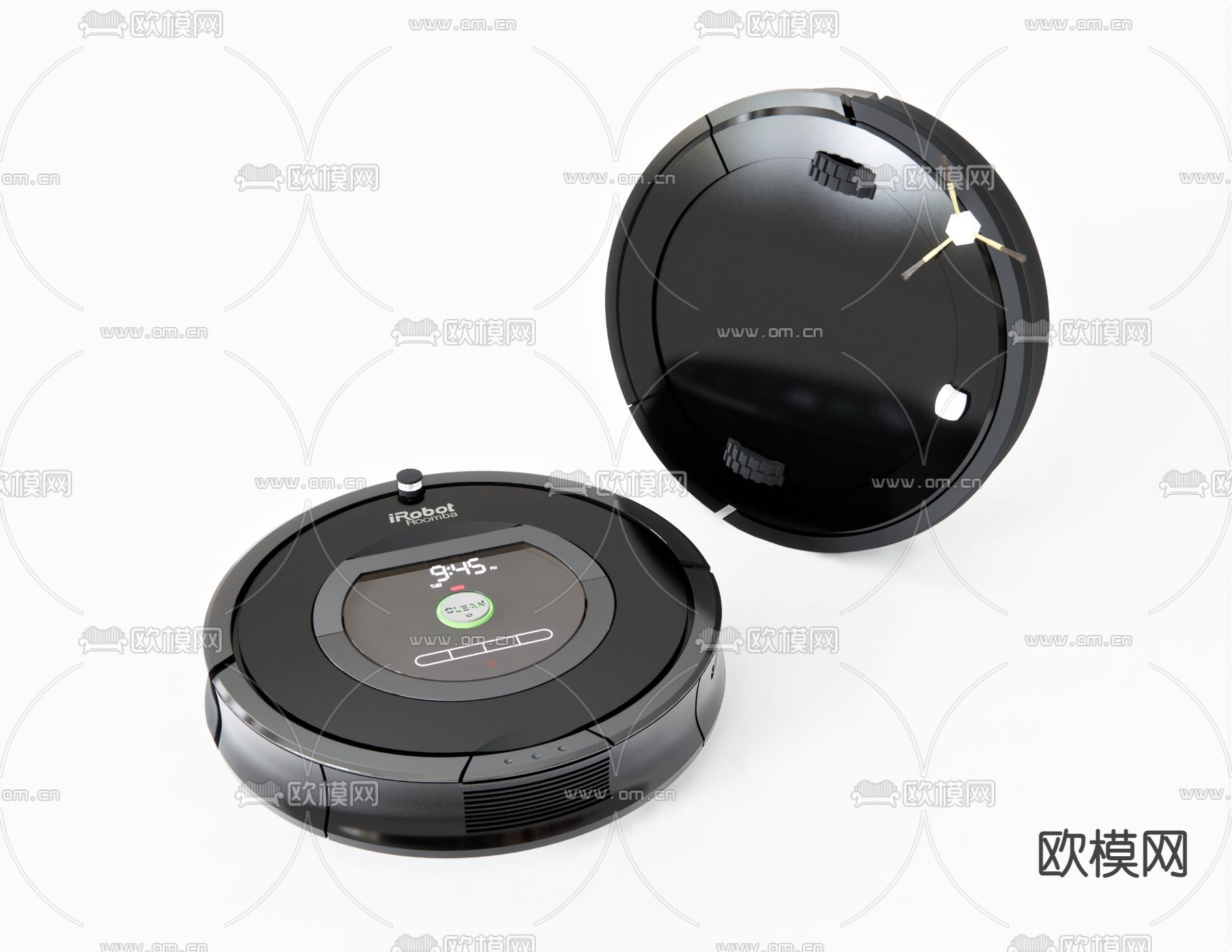 现代扫地机器人su模型下载（渲染图1）