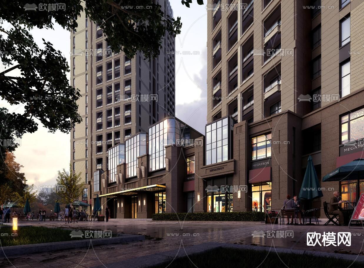 新古典酒店公寓su模型