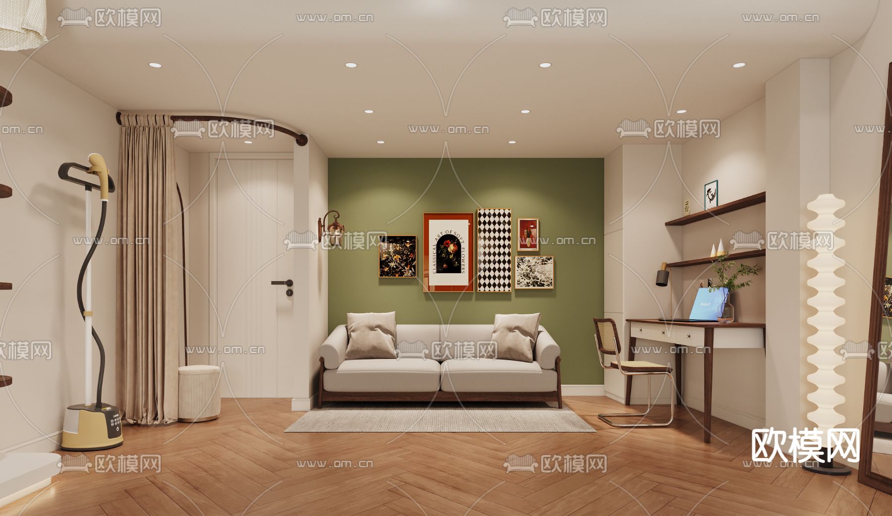 美式服装店3d模型下载（渲染图5）