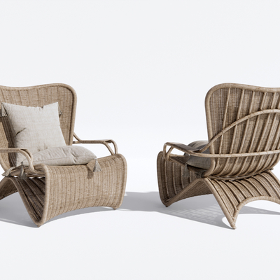  侘寂躺椅su模型 