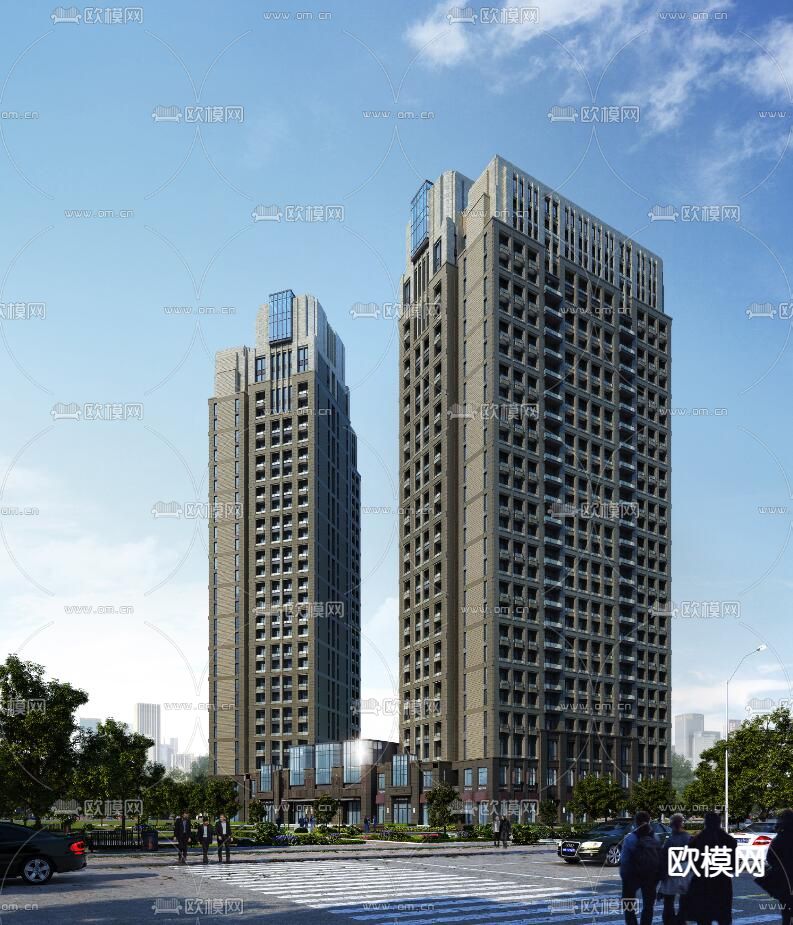 新古典酒店公寓su模型