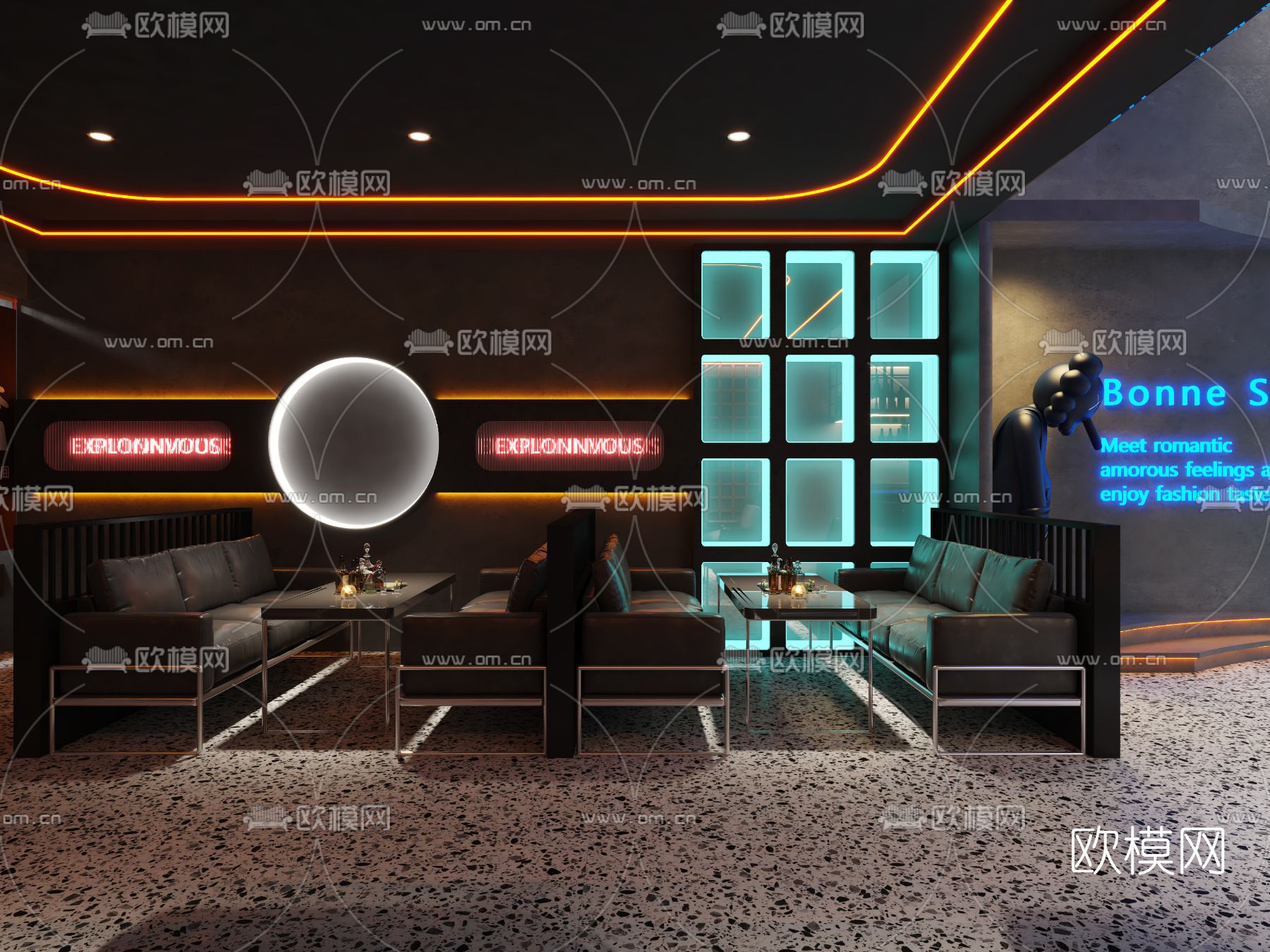 工业风酒吧3d模型