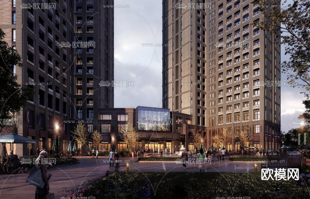 新古典酒店公寓su模型