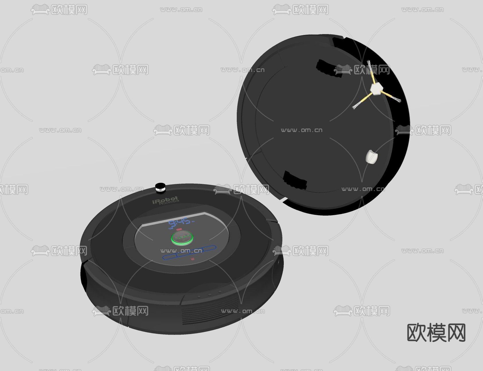 现代扫地机器人su模型下载（渲染图2）