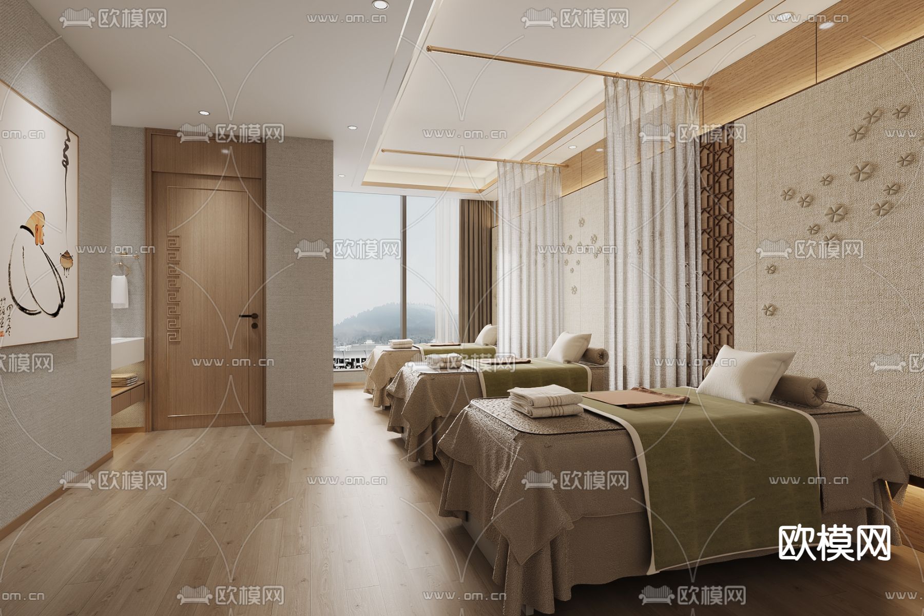 现代SPA护理间3d模型下载