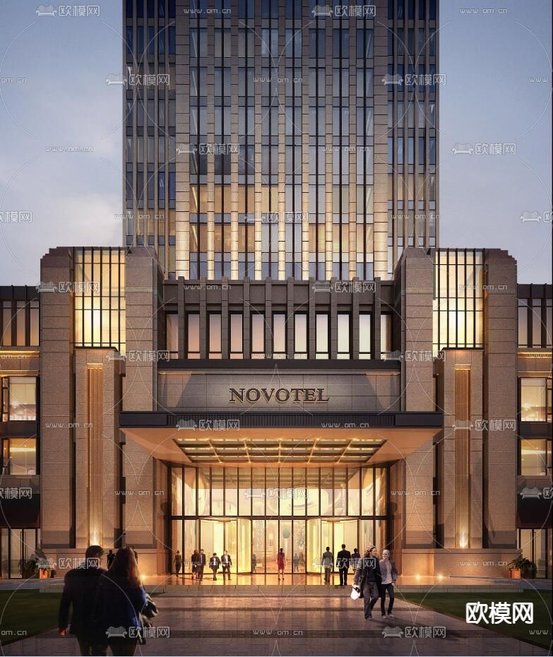 新古典酒店公寓su模型