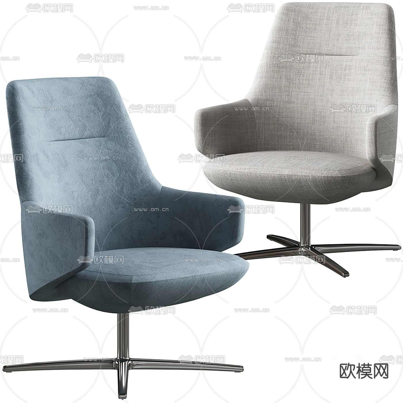 FLEXFORM 布艺休闲椅3d模型下载（渲染图1）