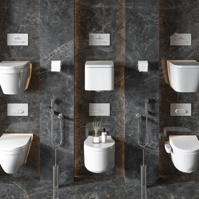  现代马桶su模型 