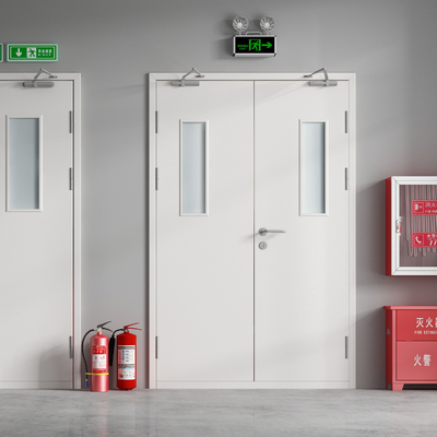  现代消防栓消防门su模型 