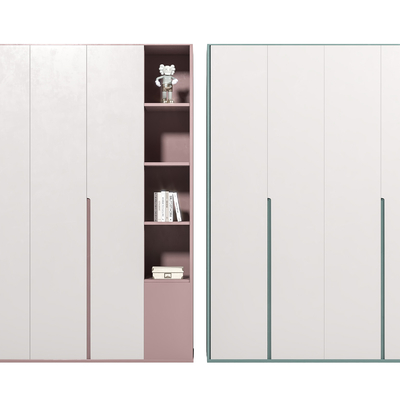  现代儿童衣柜su模型 