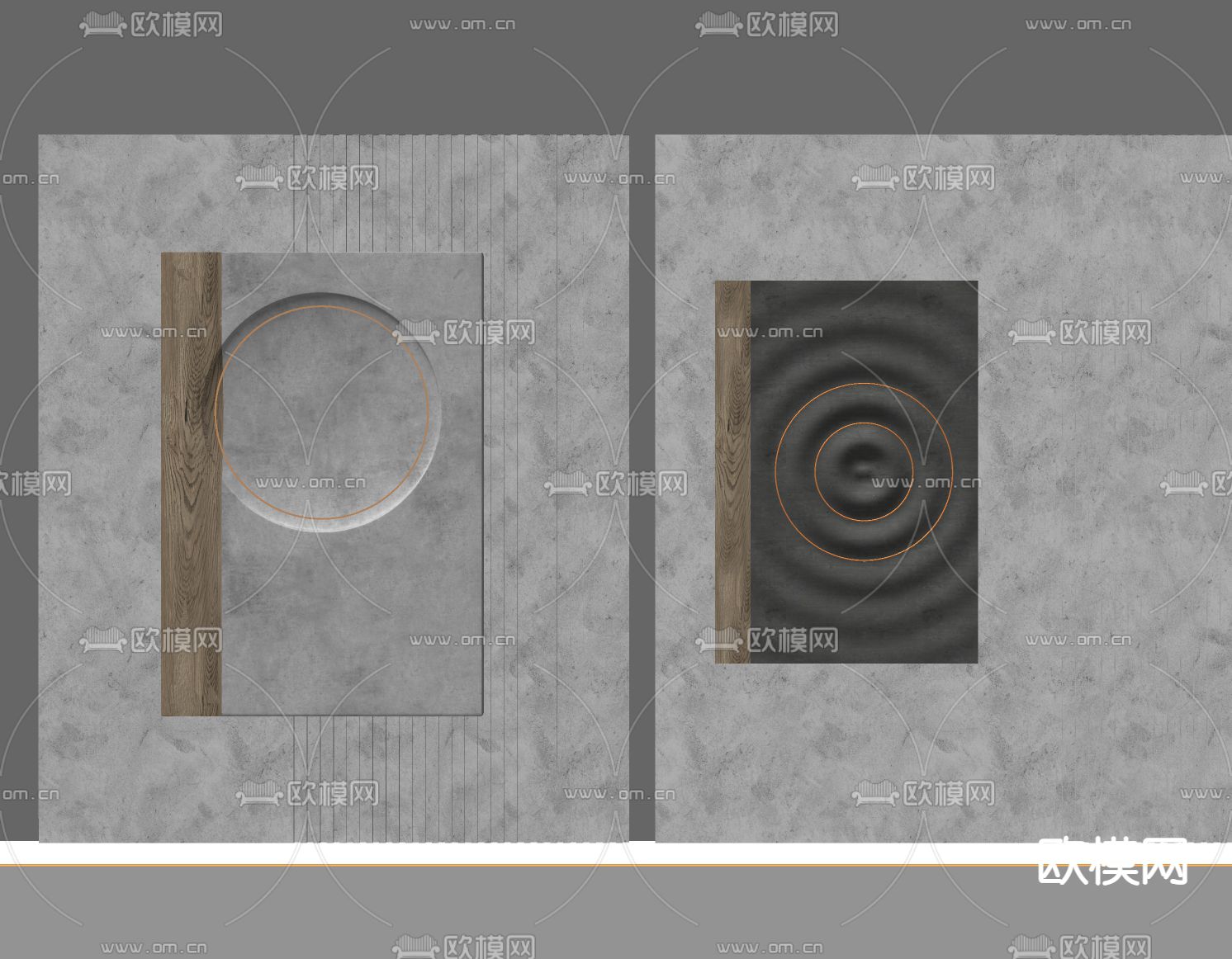 侘寂风立体墙饰挂件su模型下载（渲染图2）
