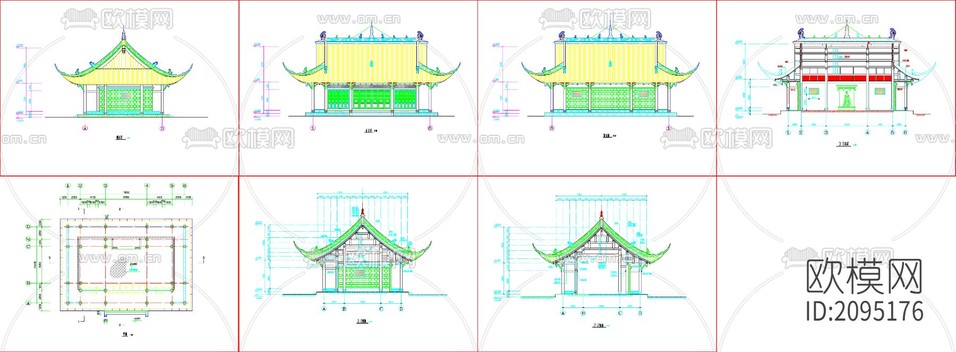 廟宇cad圖紙下載