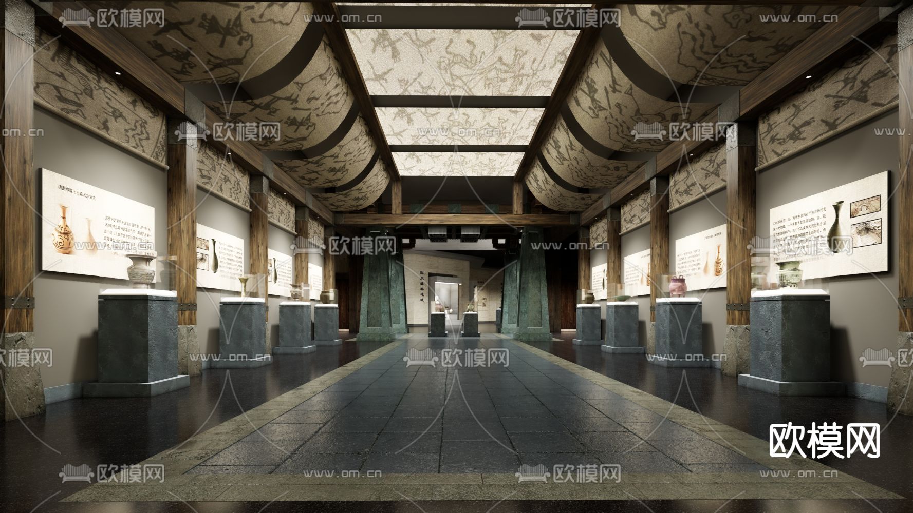 现代博物馆内部su模型下载（渲染图1）