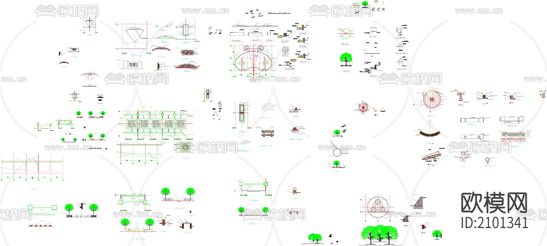 挡土景墙cad施工图下载