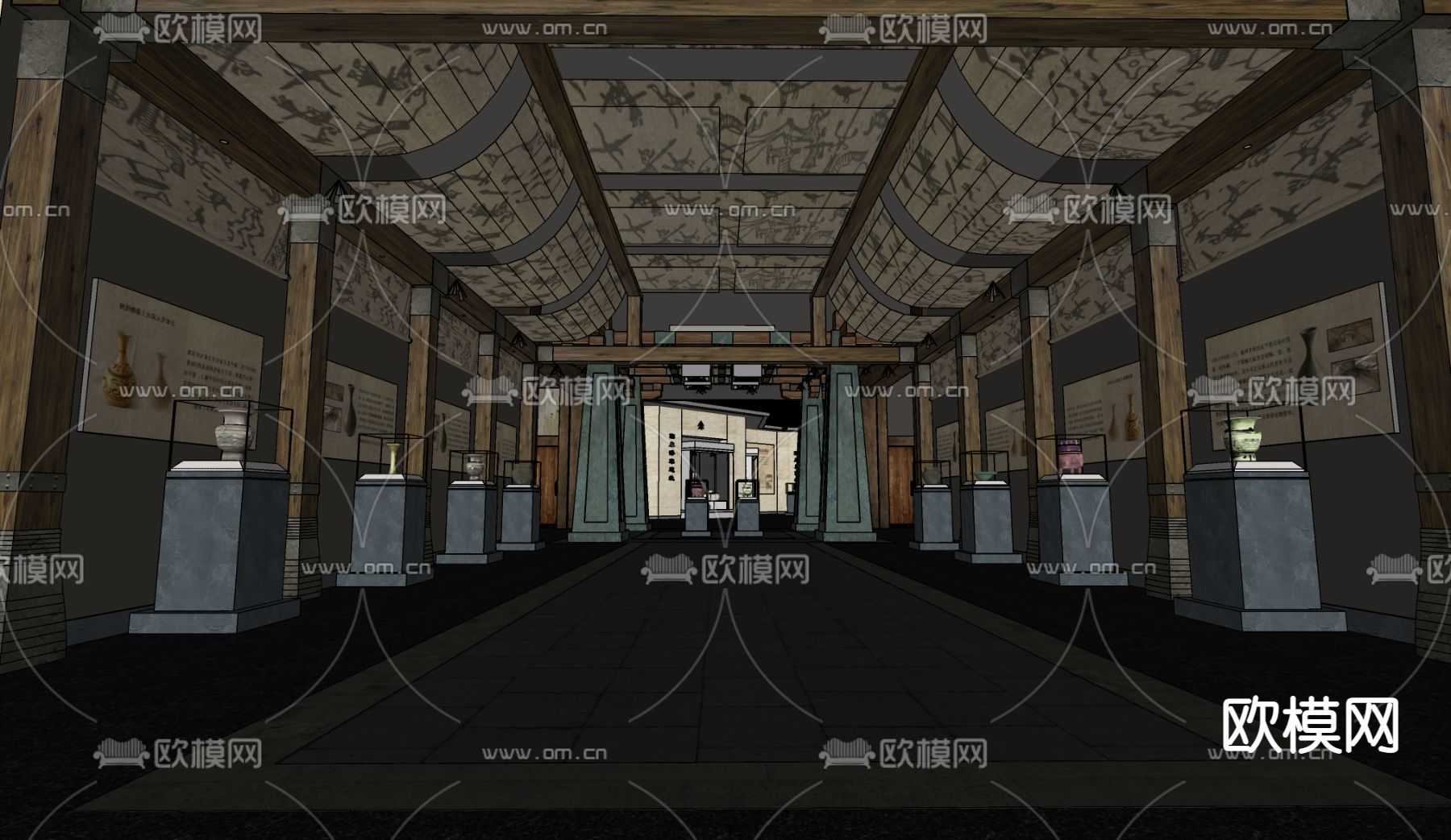 现代博物馆内部su模型下载（渲染图3）