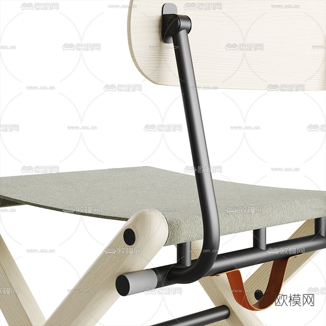 北欧折叠单椅3d模型下载（渲染图3）