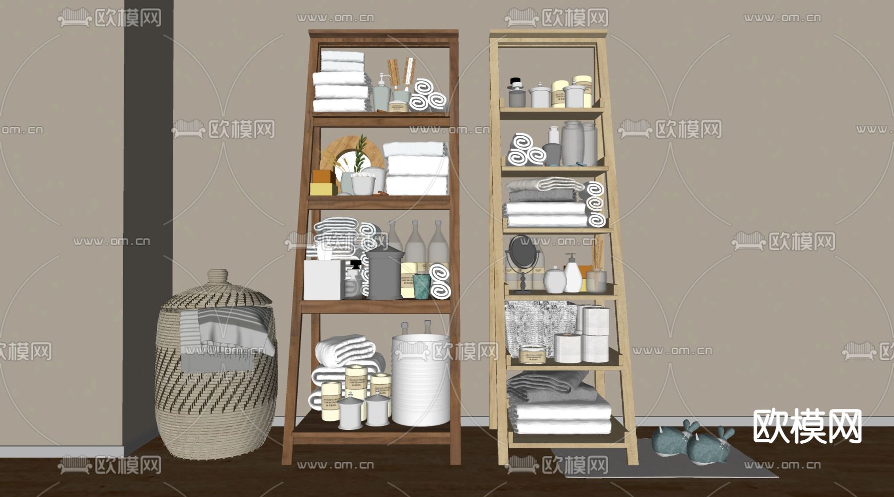 北欧卫浴用品su模型下载（渲染图2）
