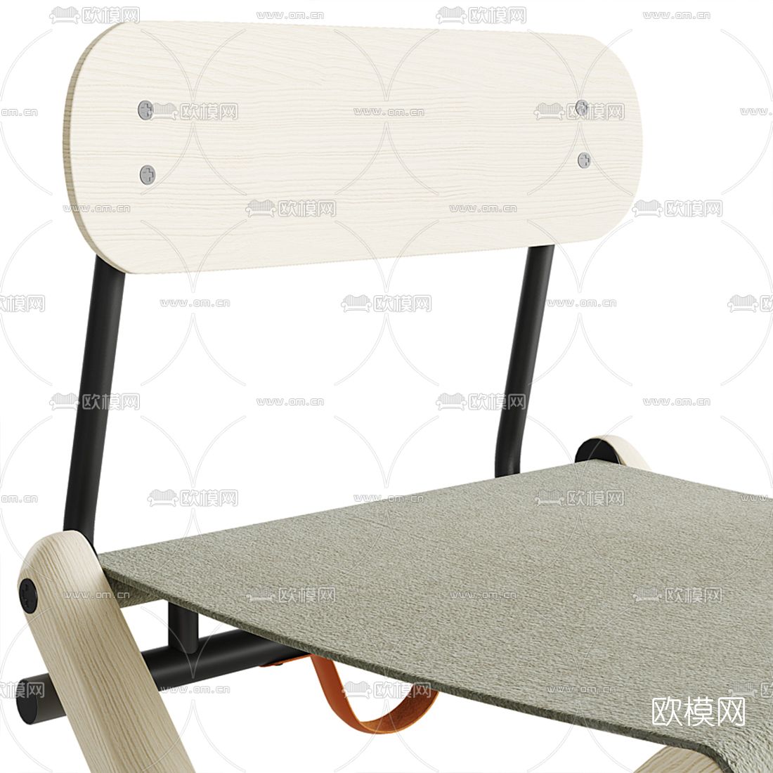 北欧折叠单椅3d模型下载（渲染图2）