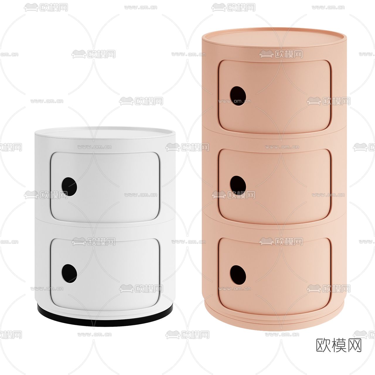 现代床头柜3d模型下载