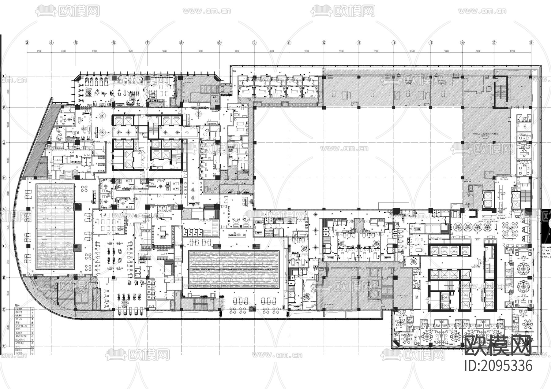 康莱德&希尔顿总平面图cad施工图下载（渲染图2）