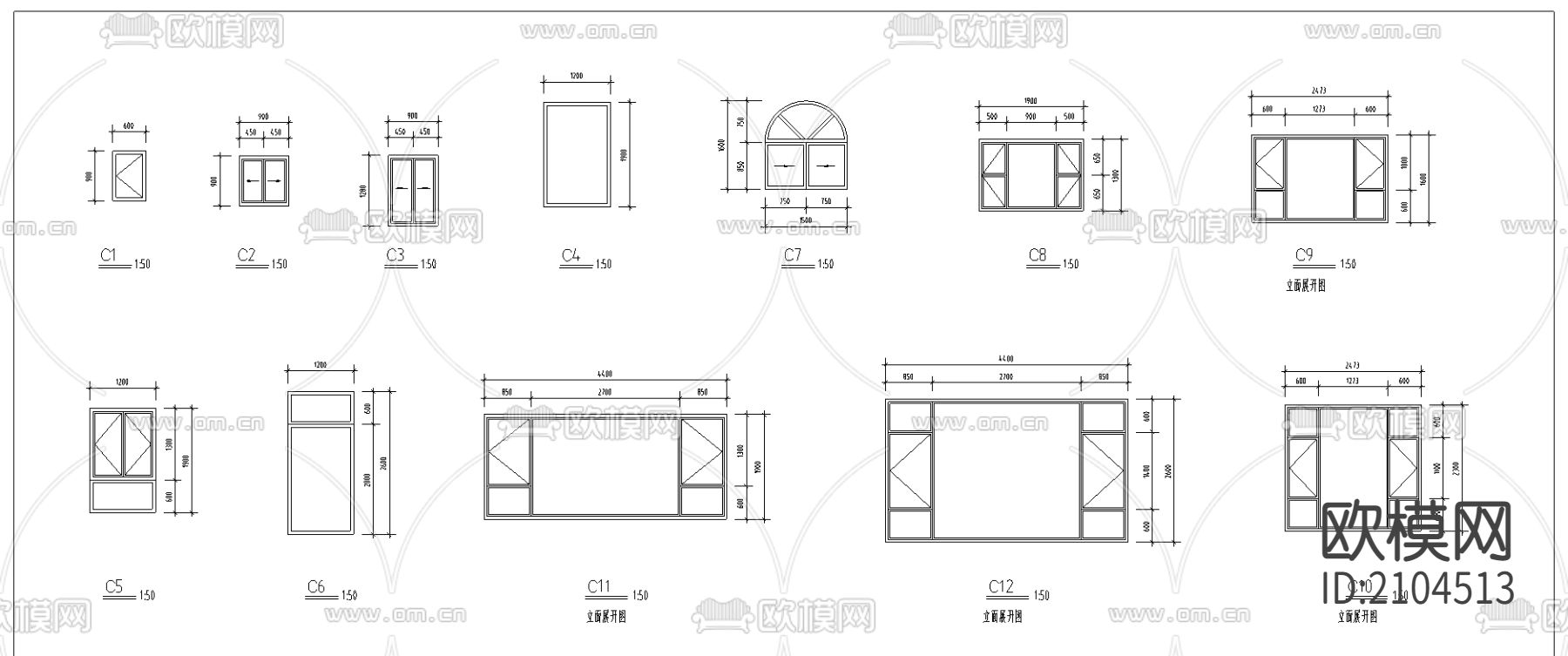 别墅cad平面布置图下载（渲染图1）
