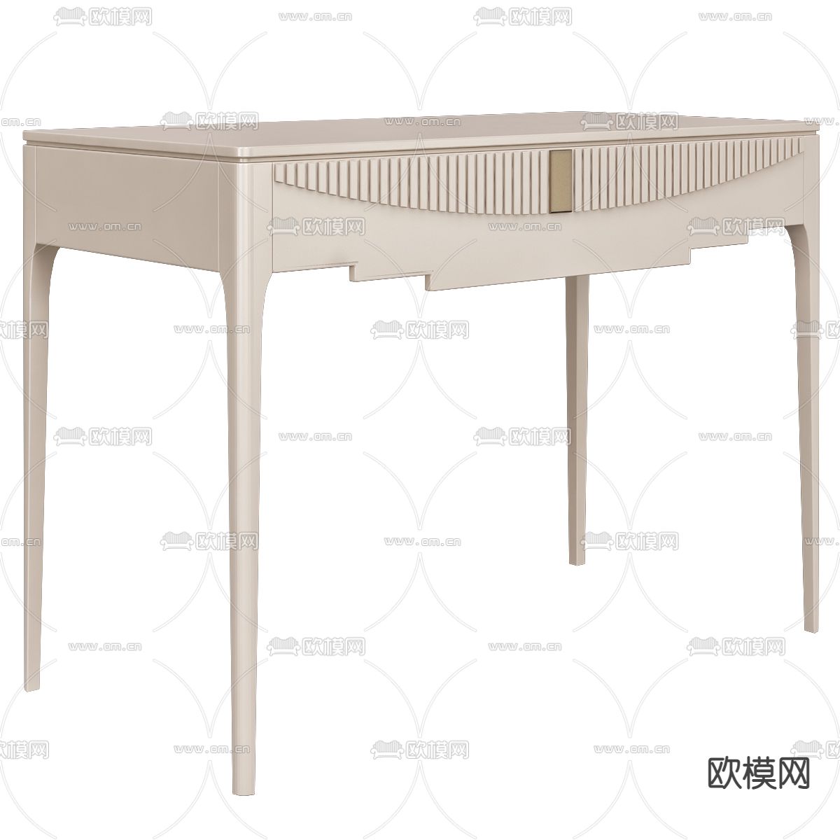 现代轻奢书桌3d模型下载