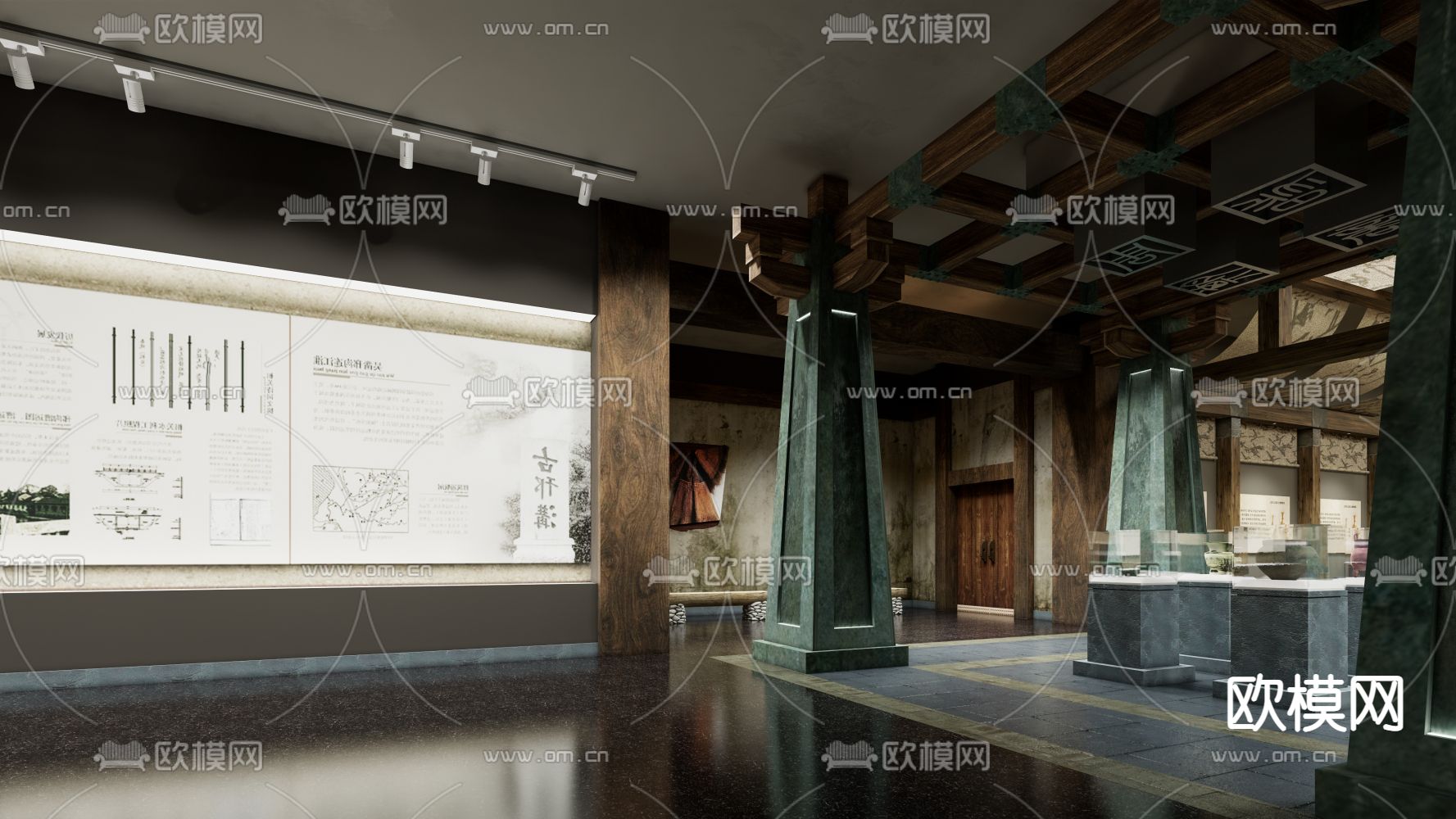 现代博物馆内部su模型下载（渲染图2）