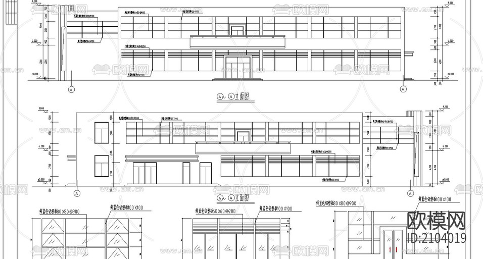食堂cad施工圖下載(渲染圖1)
