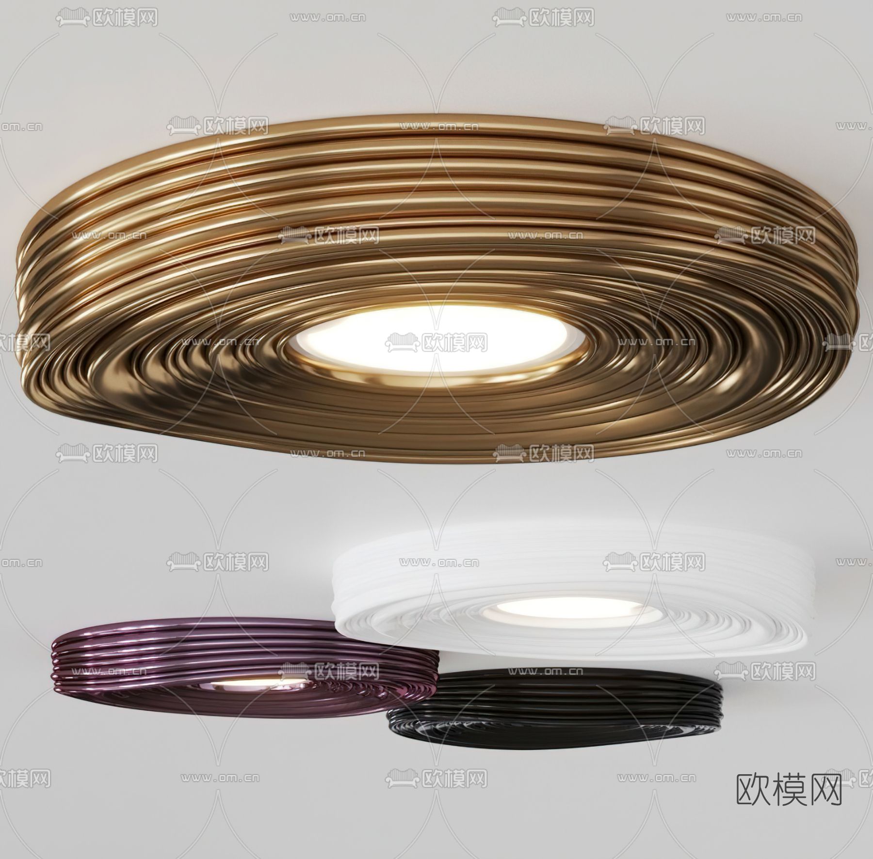 FLOS 圆形吸顶灯3d模型下载