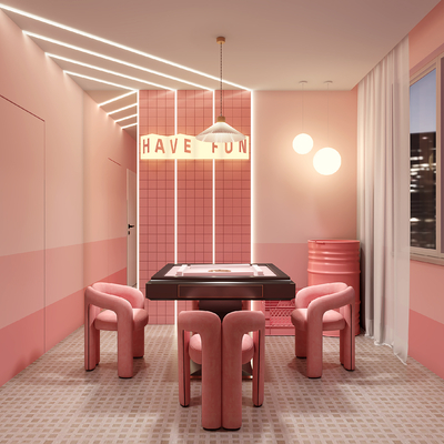 娱乐城麻将馆3d模型