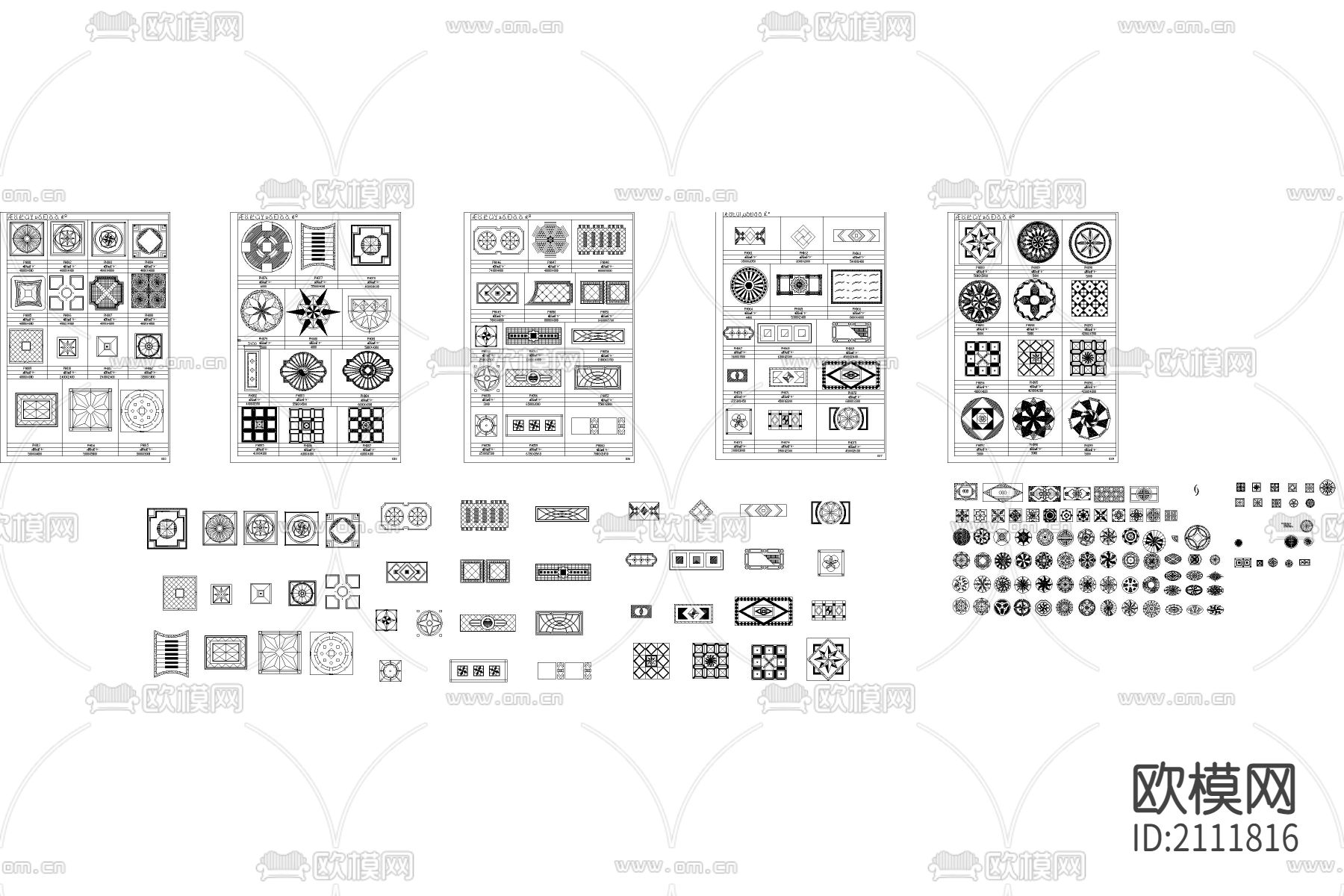 家居餐桌椅cad图库下载（渲染图1）