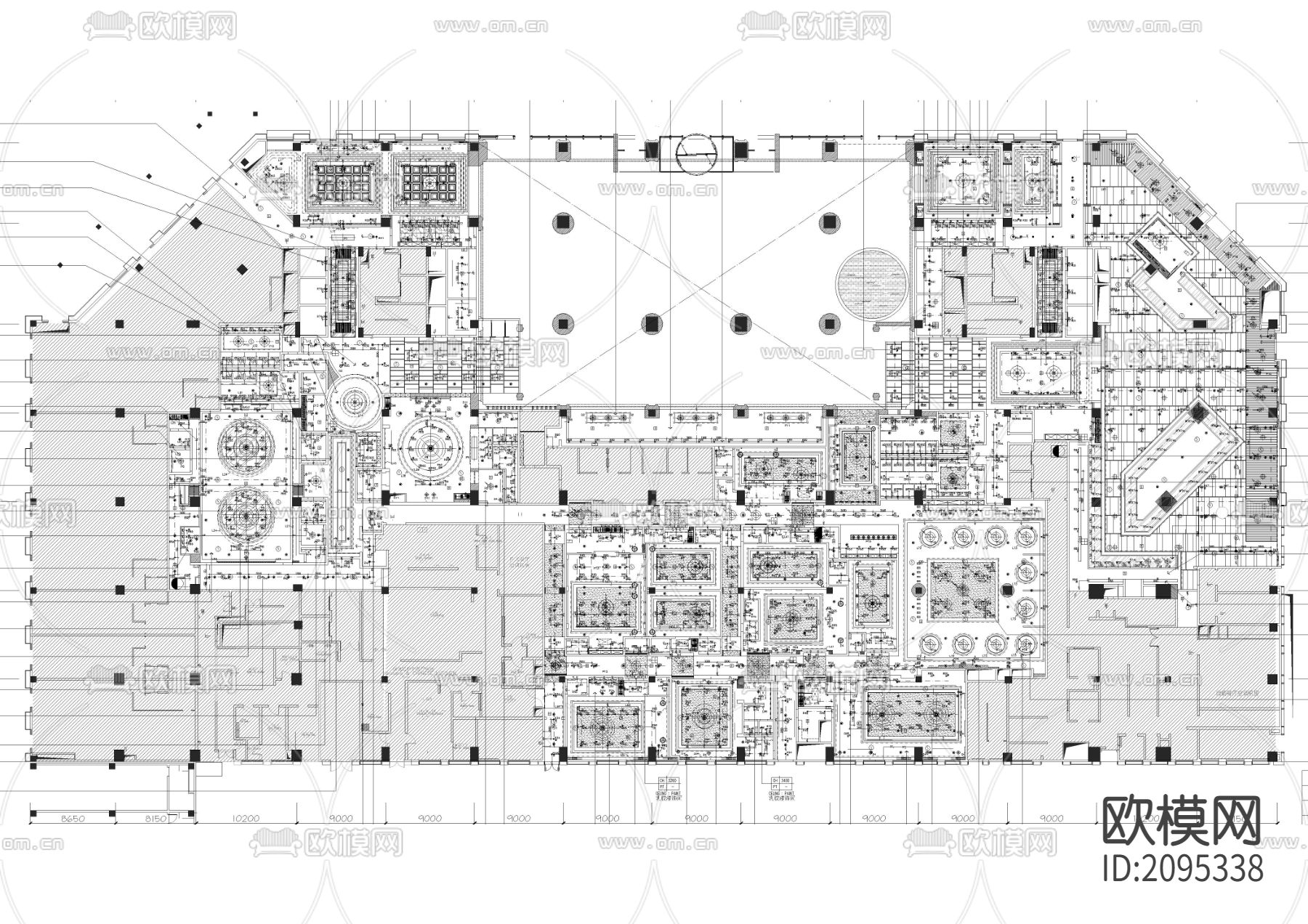 五星级酒店cad施工图下载（渲染图2）