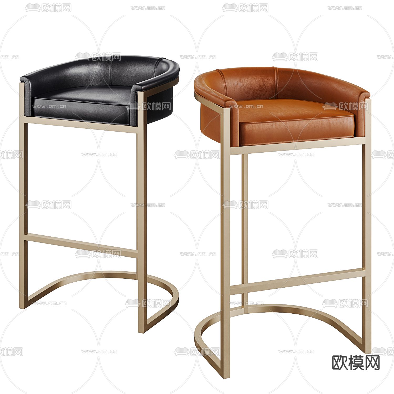 现代吧台椅su模型