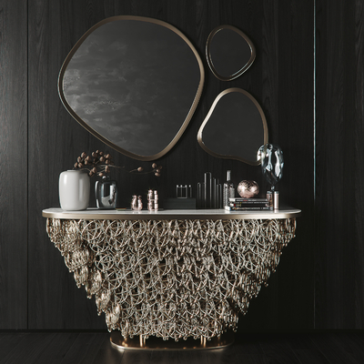 现代端景台su模型