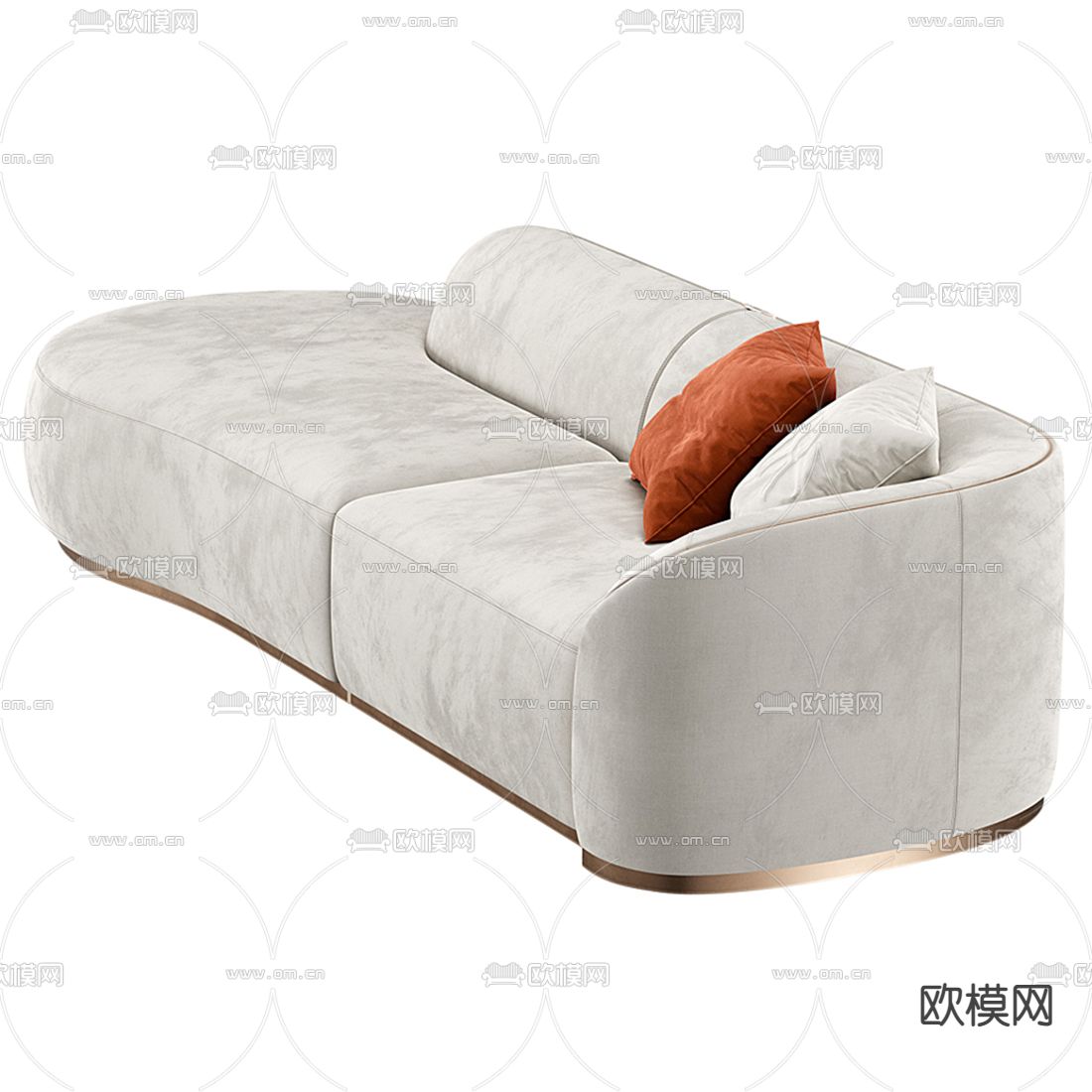 现代布艺贵妃椅3d模型下载（渲染图5）