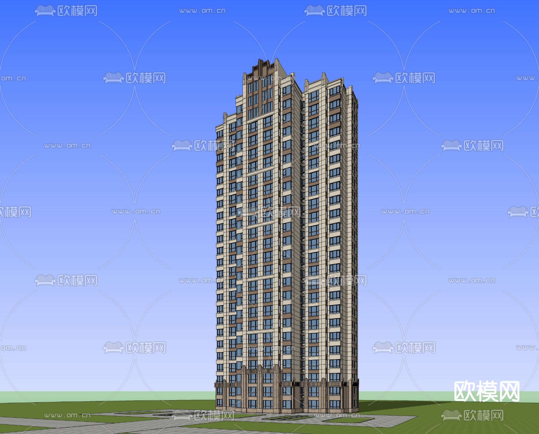 新古典住宅su模型