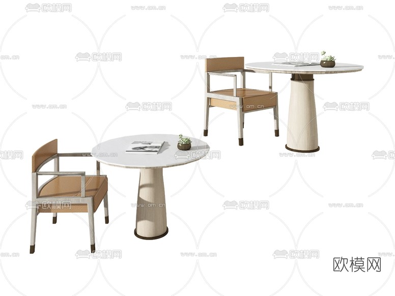 新中式休闲桌椅免费3d模型下载_ID11934771_3dmax免费模型-欧模网