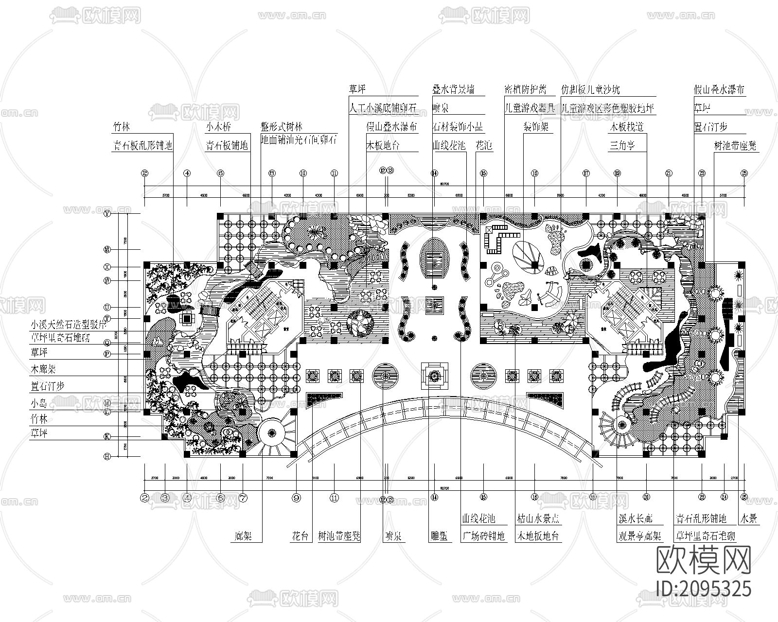 屋顶花园景观设计平面图下载