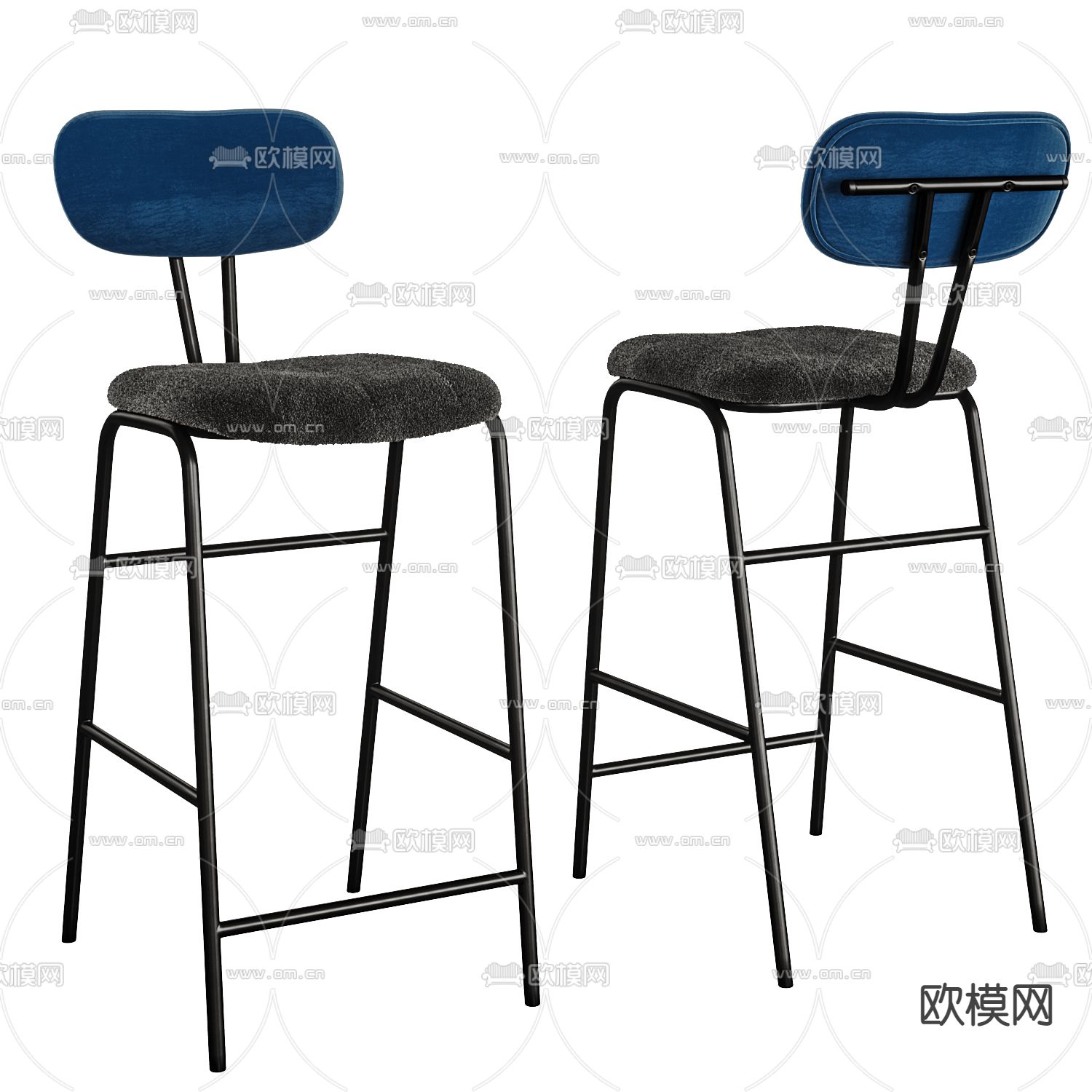 现代吧台椅su模型