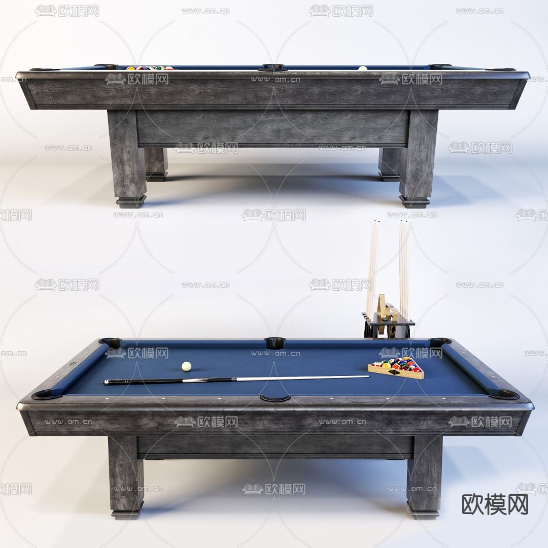 现代台球桌3d模型下载
